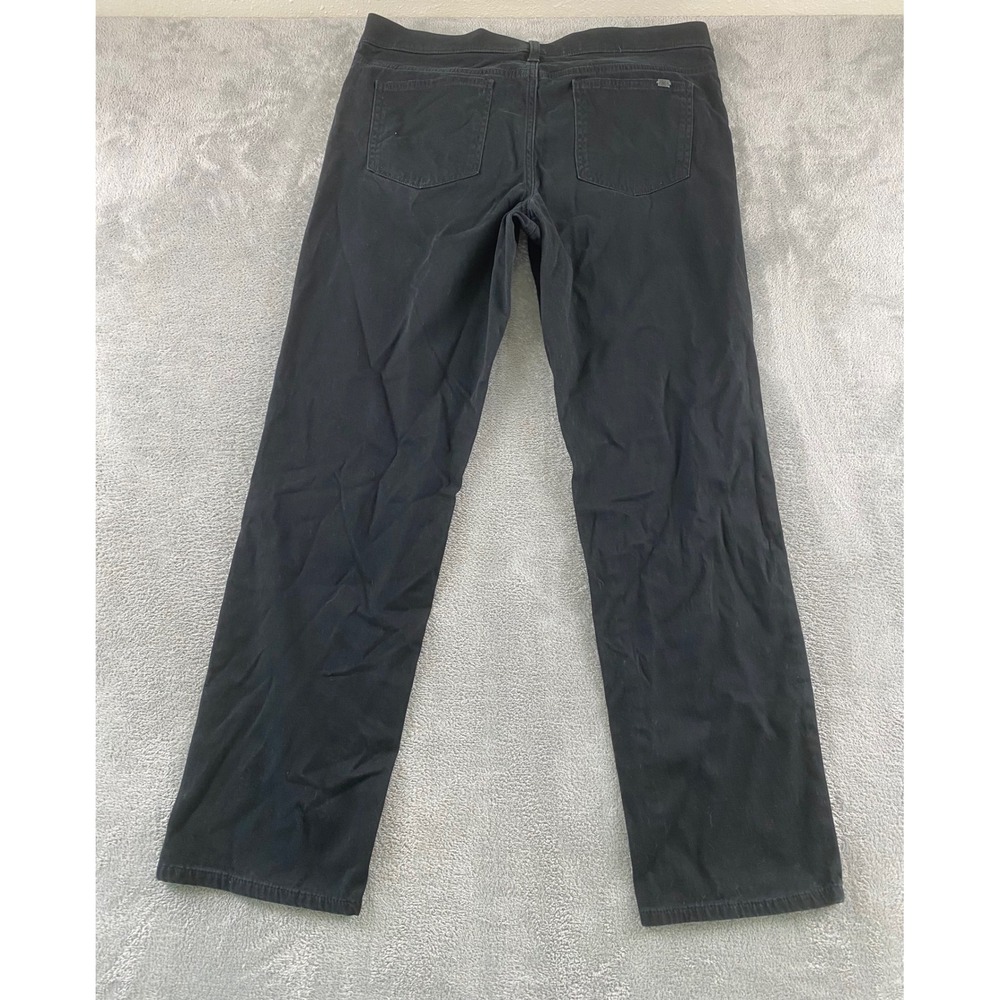 Marc Anthony Mens Slim Straight Fit Stretchwaist Black Pants 36W 32L Cotton - Picture 14 of 15